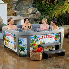 Margaritaville SunBake Hot Tub with Lounge Seating